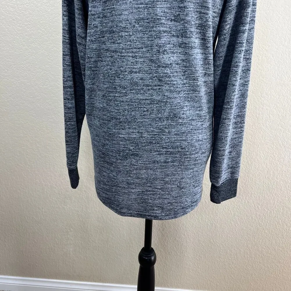 Haute Edition Ultra Soft Pullover Sweatshirt with Contrast Trim size M lagenlook